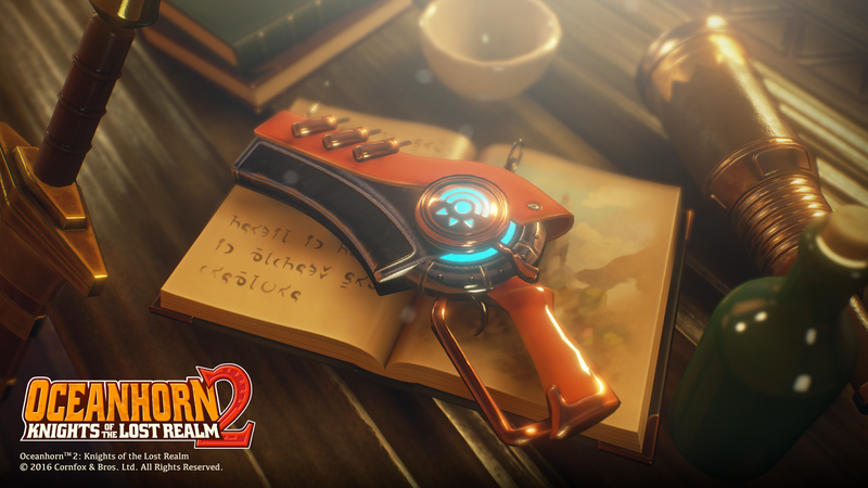 One of the key items in the game is the Caster, a gun that shoots magical projectiles! It will have many uses on the player’s adventure, from puzzle solving to luring enemies and casting directed spells.